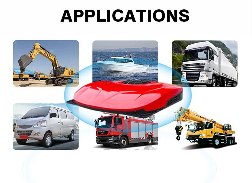 Application of rooftop semi truck sleeper air conditioner Application of rooftop semi truck sleeper air conditioner